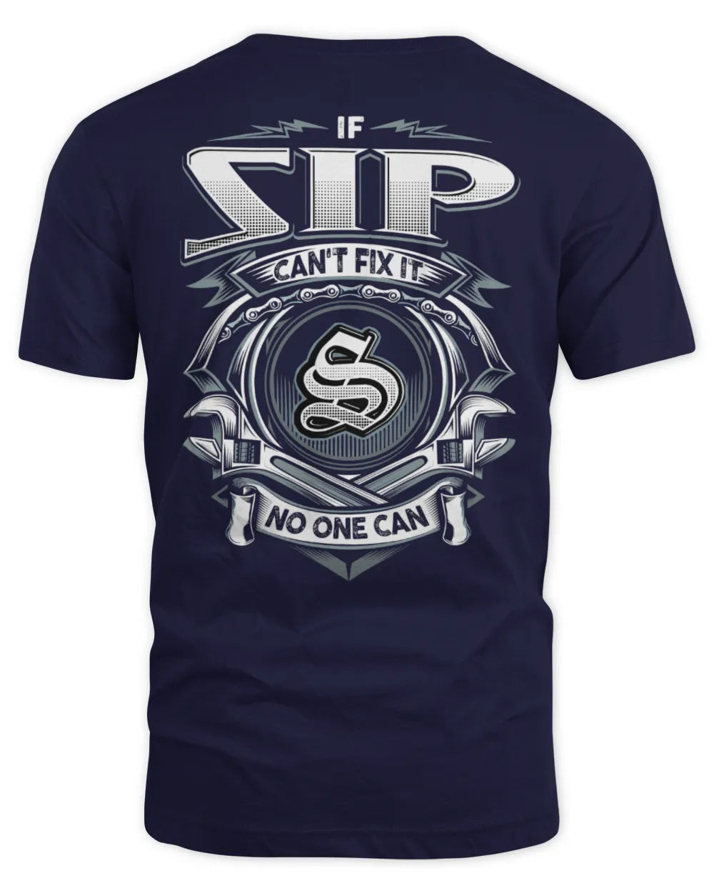 SIP AP81-K4-626 - Personalized Ahmed Quote Apparel “If Ahmed Can't Fix It, No One Can” - Unisex Standard T-Shirt - Navy