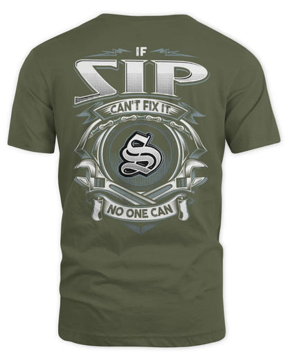 SIP AP81-K4-626 - Personalized Ahmed Quote Apparel “If Ahmed Can't Fix It, No One Can” - Unisex Standard T-Shirt - Military Green