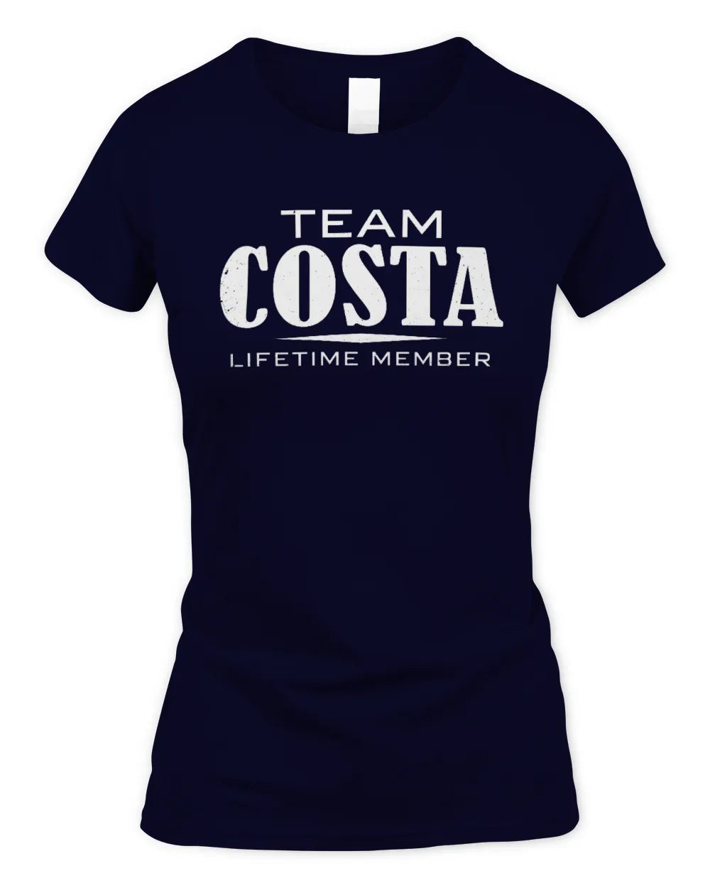COSTA BL62-K4-128 - Personalized “Team NAME Lifetime Member” - Women's Standard T-Shirt - Navy