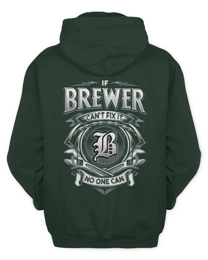 BREWER AP81-K4-626 - Personalized Ahmed Quote Apparel “If Ahmed Can't Fix It, No One Can” - Unisex Hoodie - Forest Green