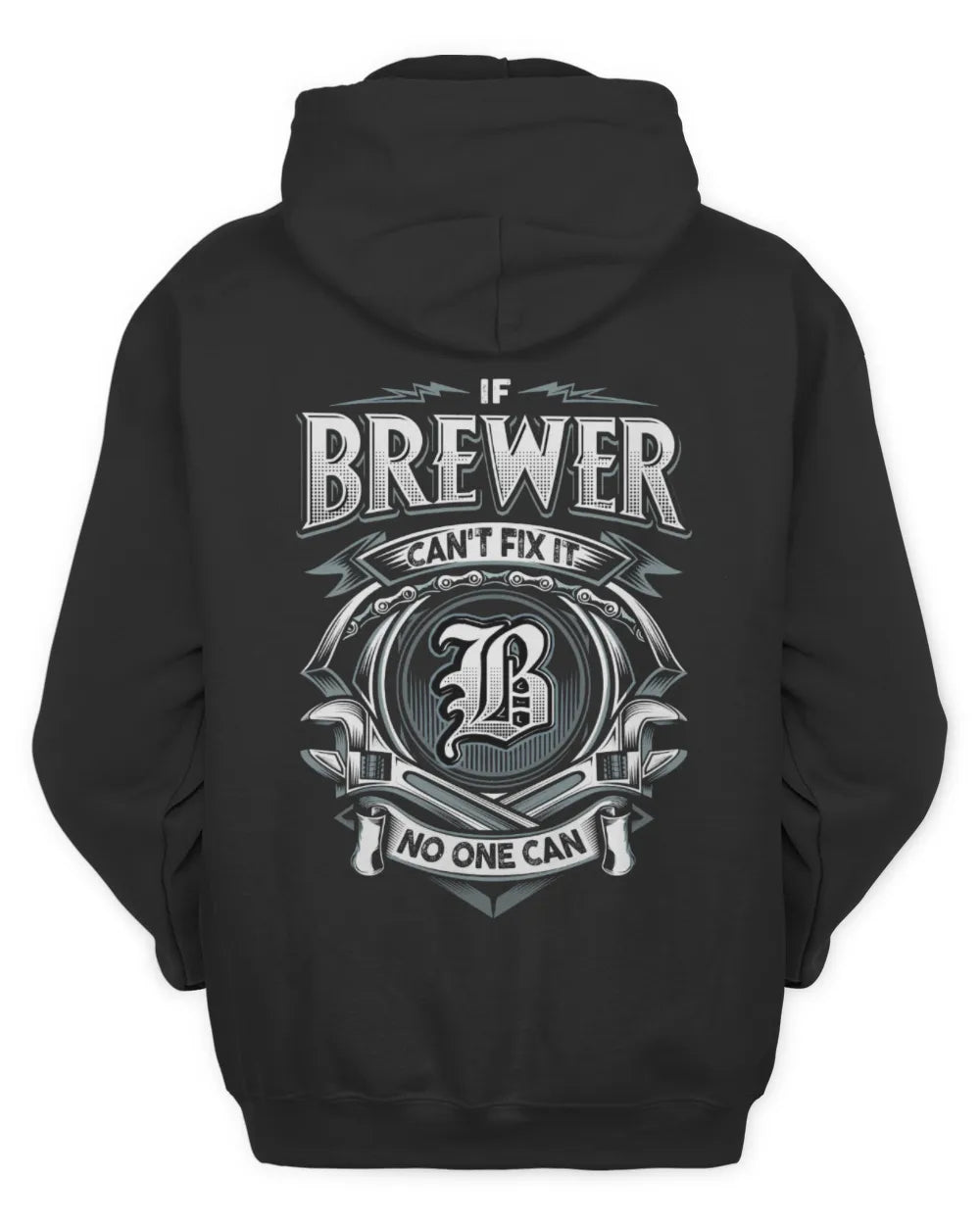 BREWER AP81-K4-626 - Personalized Ahmed Quote Apparel “If Ahmed Can't Fix It, No One Can” - Unisex Hoodie - Black