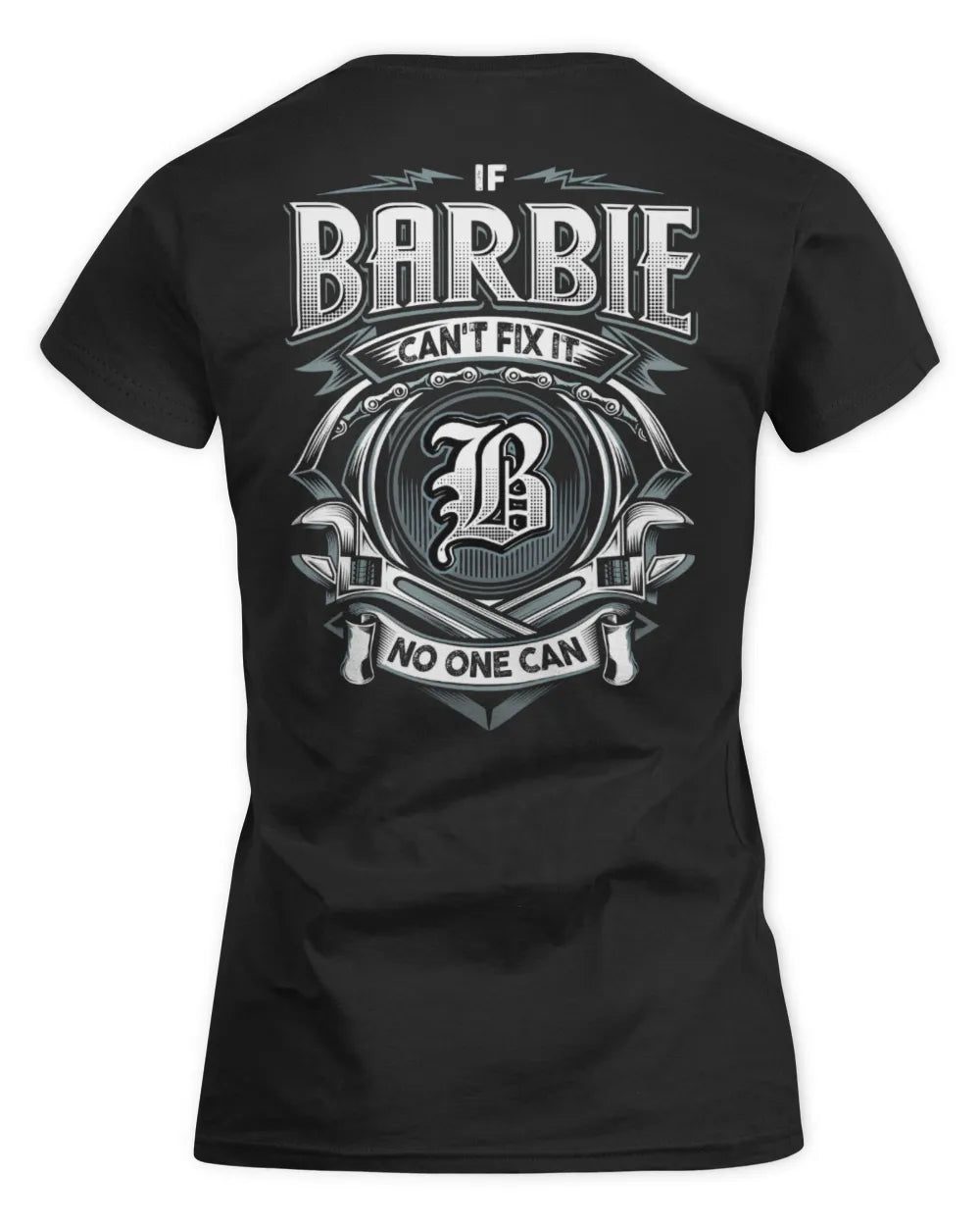 BARBIE AP81-K4-626 - Personalized Ahmed Quote Apparel “If Ahmed Can't Fix It, No One Can” - Women's Standard T-Shirt - Black