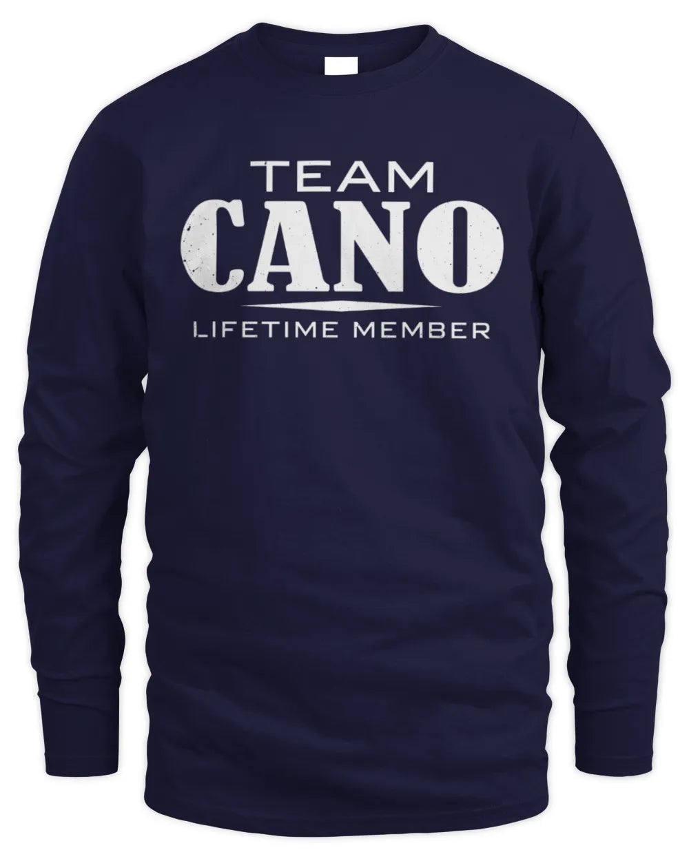 CANO BL62-K4-128 - Personalized “Team NAME Lifetime Member” - Men's Long Sleeved T-Shirt - Navy