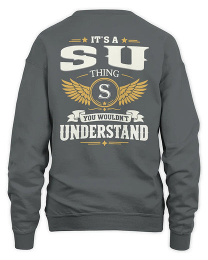 SU KT06-M008 It’s a [NAME] Thing – You Wouldn’t Understand | Personalized Vintage T-Shirt - Unisex Sweatshirt - Charcoal