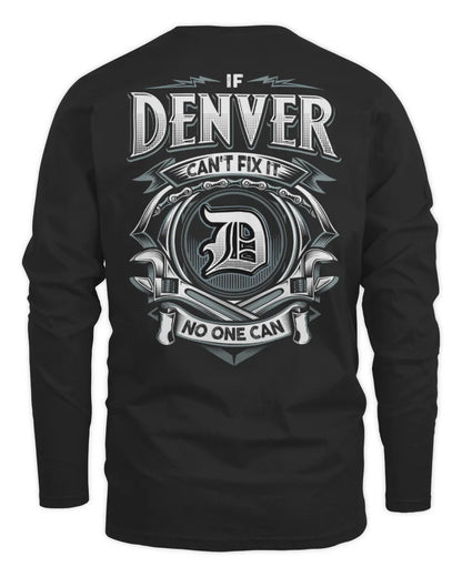DENVER AP81-K4-626 - Personalized Ahmed Quote Apparel “If Ahmed Can't Fix It, No One Can” - Men's Long Sleeved T-Shirt - Black