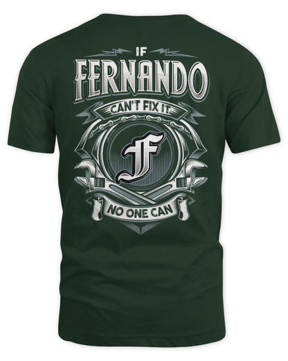 FERNANDO AP81-K4-626 - Personalized Ahmed Quote Apparel “If Ahmed Can't Fix It, No One Can” - Unisex Standard T-Shirt - Forest Green