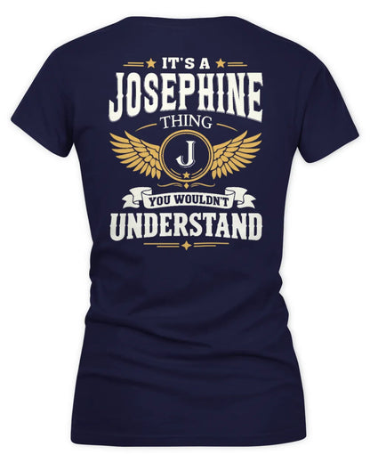 JOSEPHINE KT06-M008 It’s a [NAME] Thing – You Wouldn’t Understand | Personalized Vintage T-Shirt - Women's V-Neck T-Shirt - Navy