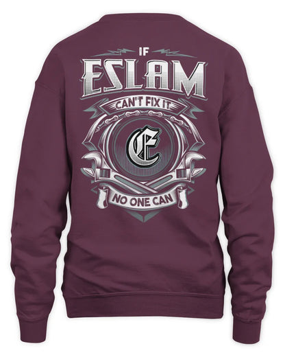 ESLAM AP81-K4-626 - Personalized Ahmed Quote Apparel “If Ahmed Can't Fix It, No One Can” - Unisex Sweatshirt - Maroon