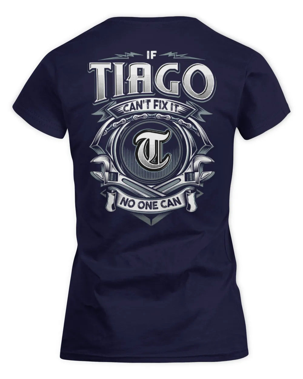 TIAGO AP81-K4-626 - Personalized Ahmed Quote Apparel “If Ahmed Can't Fix It, No One Can” - Women's Standard T-Shirt - Navy