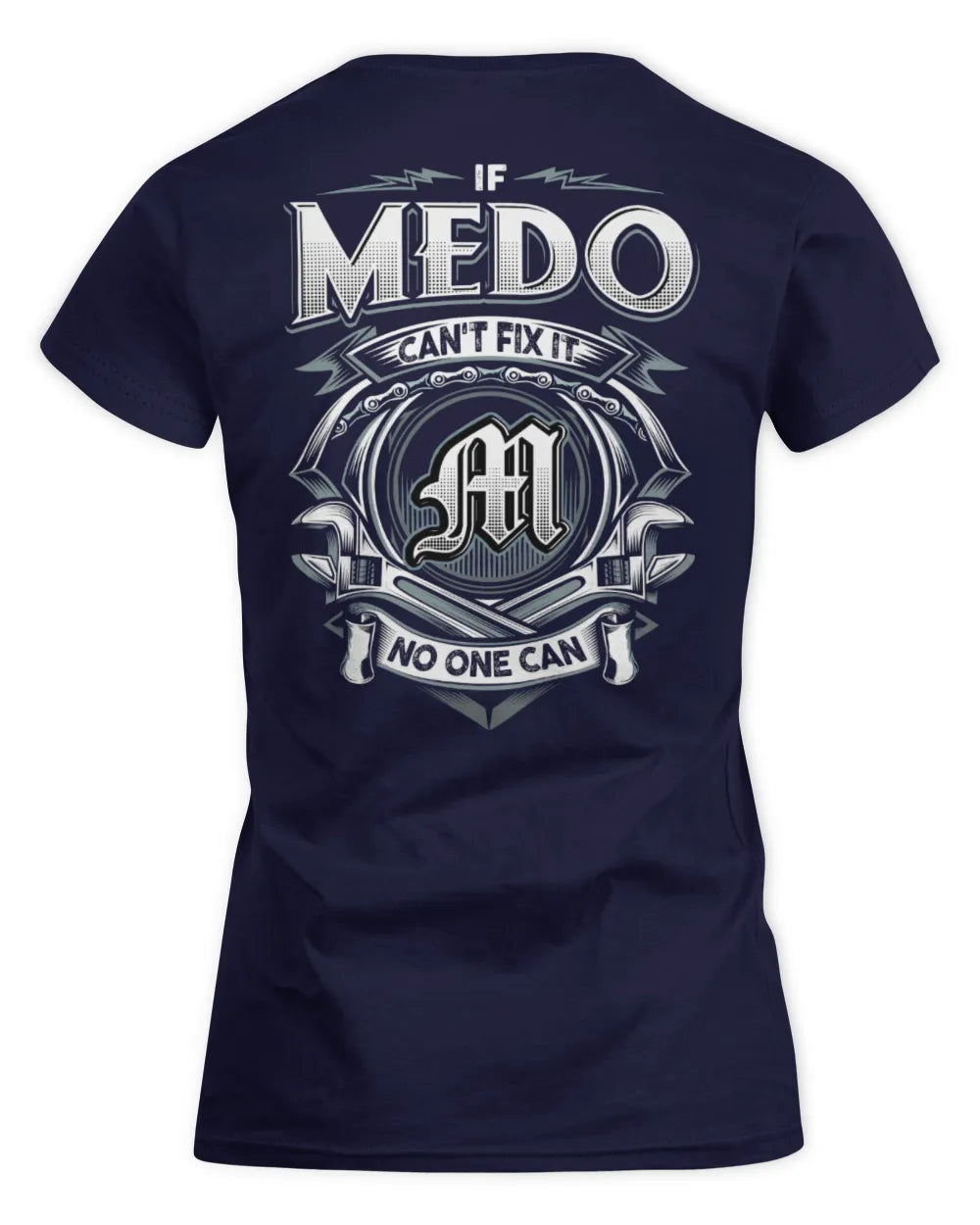 MEDO AP81-K4-626 - Personalized Ahmed Quote Apparel “If Ahmed Can't Fix It, No One Can” - Women's Standard T-Shirt - Navy