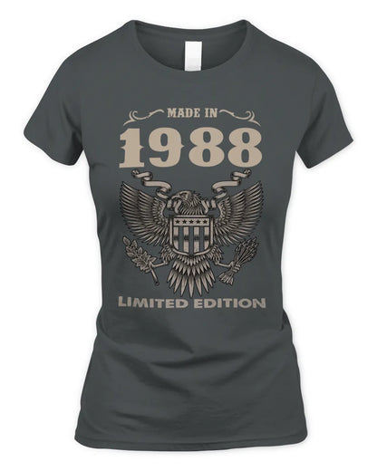 1988 HH89-K2 – Classic Birth Year Limited Edition T-Shirt - Women's Standard T-Shirt - Charcoal