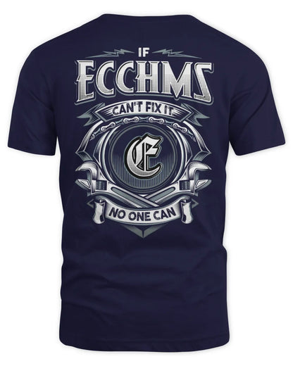 ECCHMS AP81-K4-626 - Personalized Ahmed Quote Apparel “If Ahmed Can't Fix It, No One Can” - Unisex Standard T-Shirt - Navy