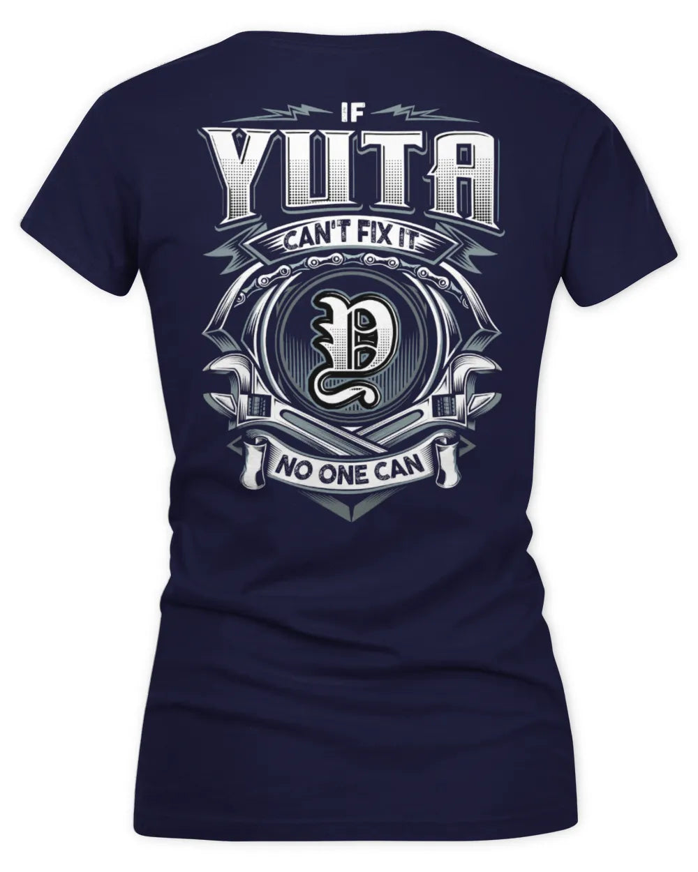 YUTA AP81-K4-626 - Personalized Ahmed Quote Apparel “If Ahmed Can't Fix It, No One Can” - Women's V-Neck T-Shirt - Navy