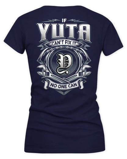 YUTA AP81-K4-626 - Personalized Ahmed Quote Apparel “If Ahmed Can't Fix It, No One Can” - Women's V-Neck T-Shirt - Navy