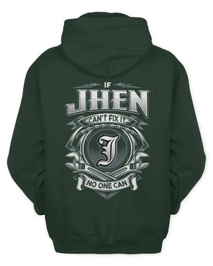 JHEN AP81-K4-626 - Personalized Ahmed Quote Apparel “If Ahmed Can't Fix It, No One Can” - Unisex Hoodie - Forest Green