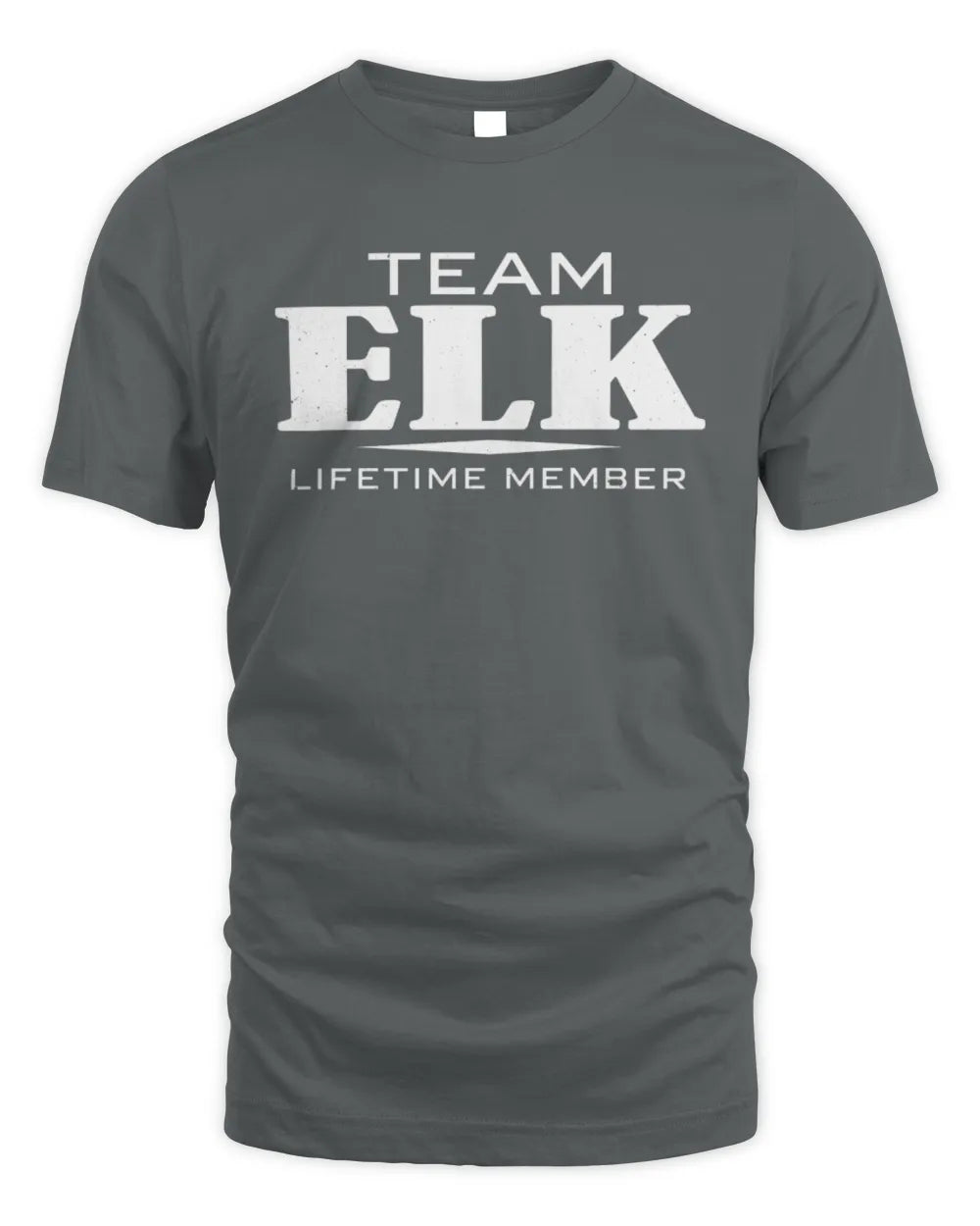 ELK BL62-K4-128 - Personalized “Team NAME Lifetime Member” - Unisex Standard T-Shirt - Charcoal