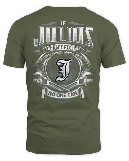 JULIUS AP81-K4-626 - Personalized Ahmed Quote Apparel “If Ahmed Can't Fix It, No One Can” - Unisex Standard T-Shirt - Military Green