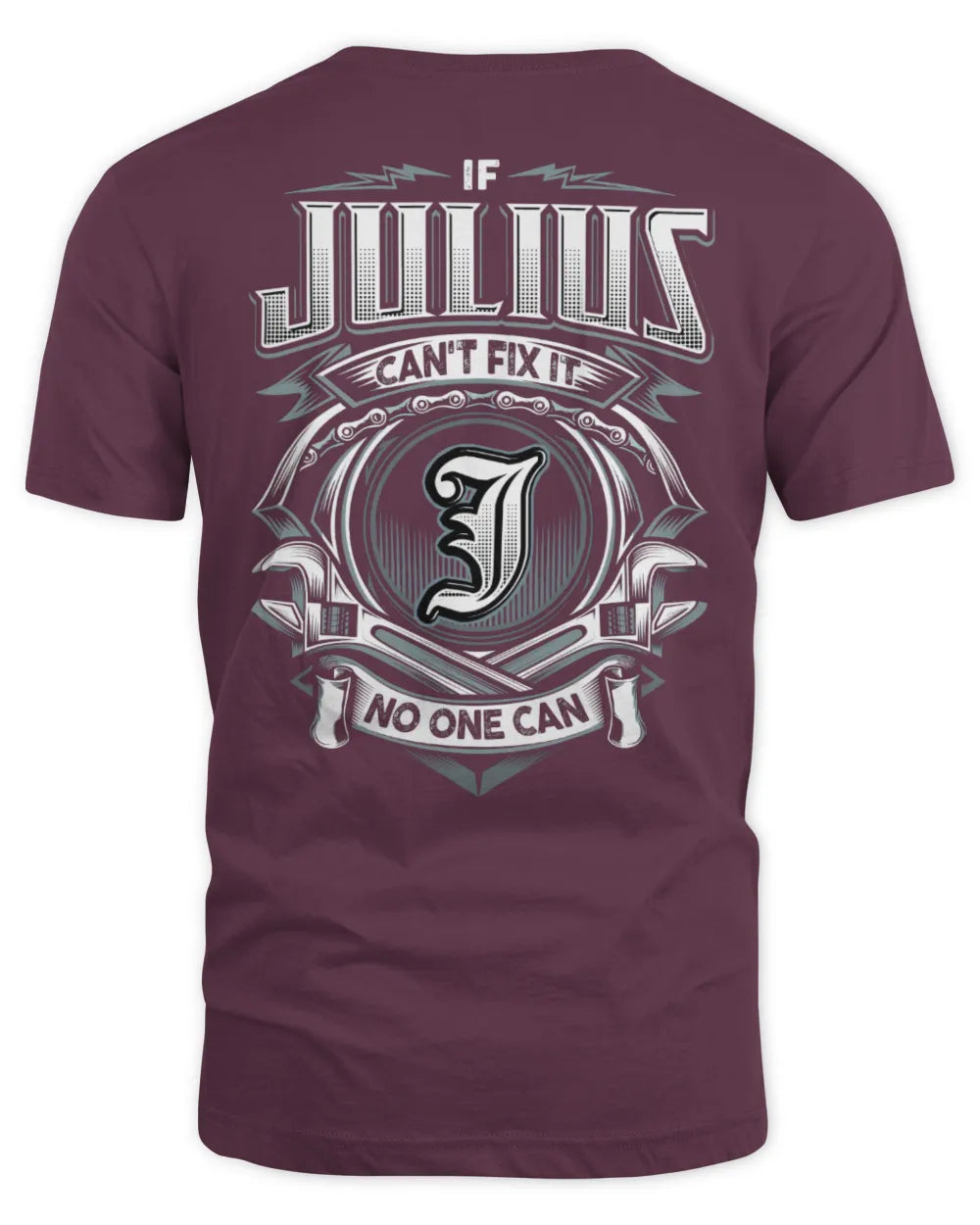 JULIUS AP81-K4-626 - Personalized Ahmed Quote Apparel “If Ahmed Can't Fix It, No One Can” - Unisex Standard T-Shirt - Maroon