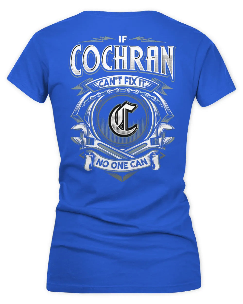 COCHRAN AP81-K4-626 - Personalized Ahmed Quote Apparel “If Ahmed Can't Fix It, No One Can” - Women's V-Neck T-Shirt - Royal