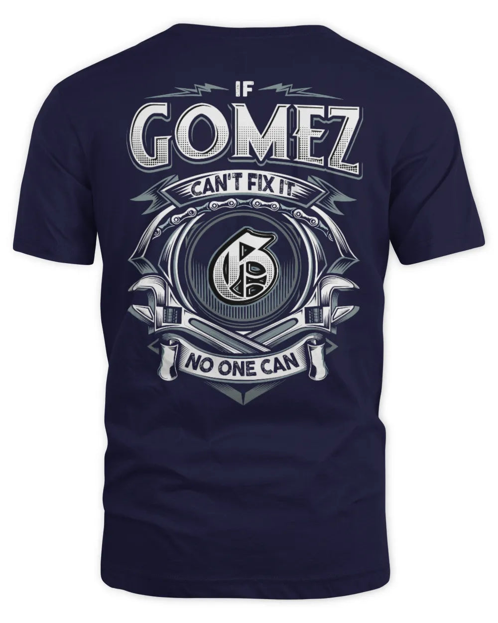 GOMEZ AP81-K4-626 - Personalized Ahmed Quote Apparel “If Ahmed Can't Fix It, No One Can” - Unisex Standard T-Shirt - Navy