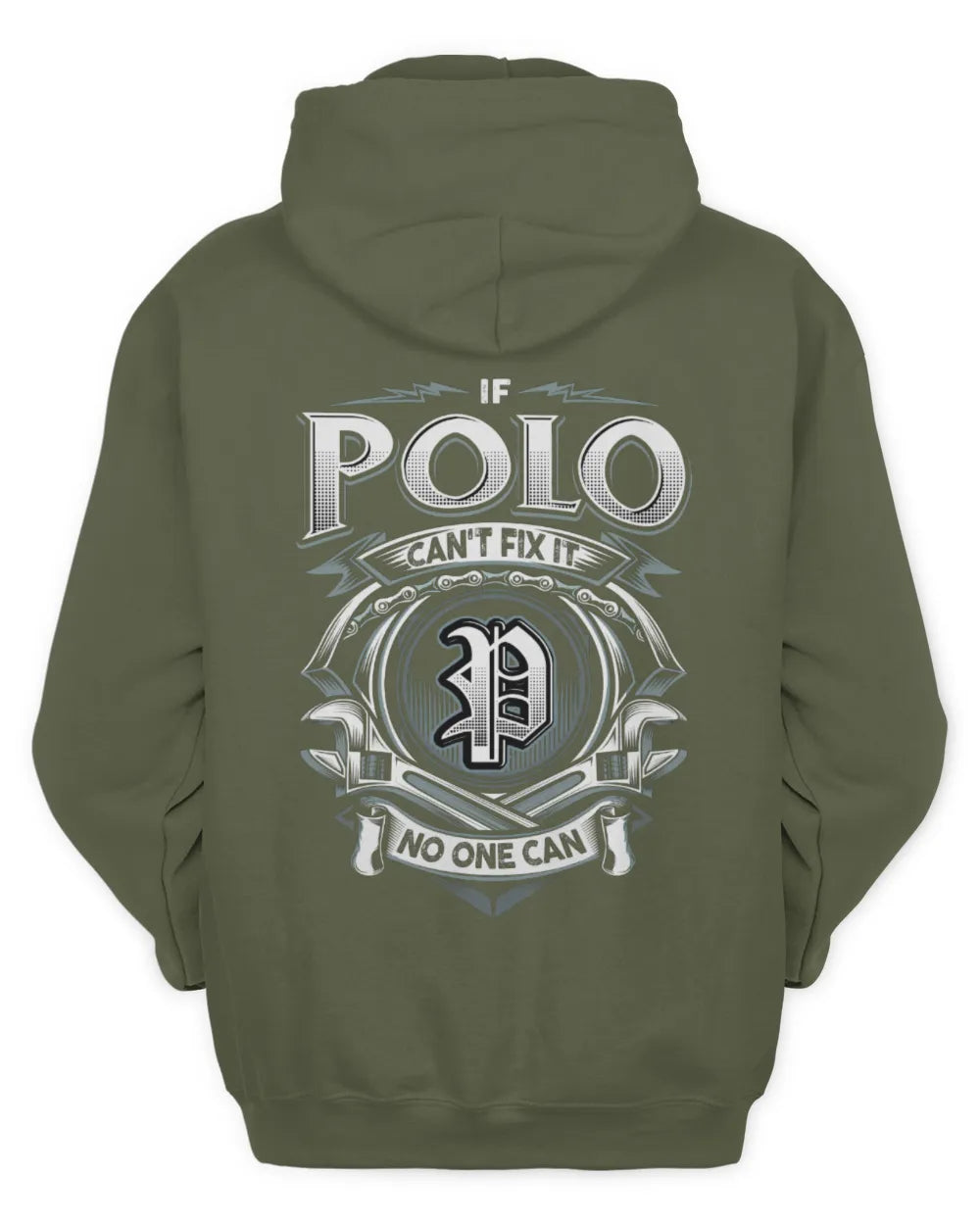 POLO AP81-K4-626 - Personalized Ahmed Quote Apparel “If Ahmed Can't Fix It, No One Can” - Unisex Hoodie - Military Green