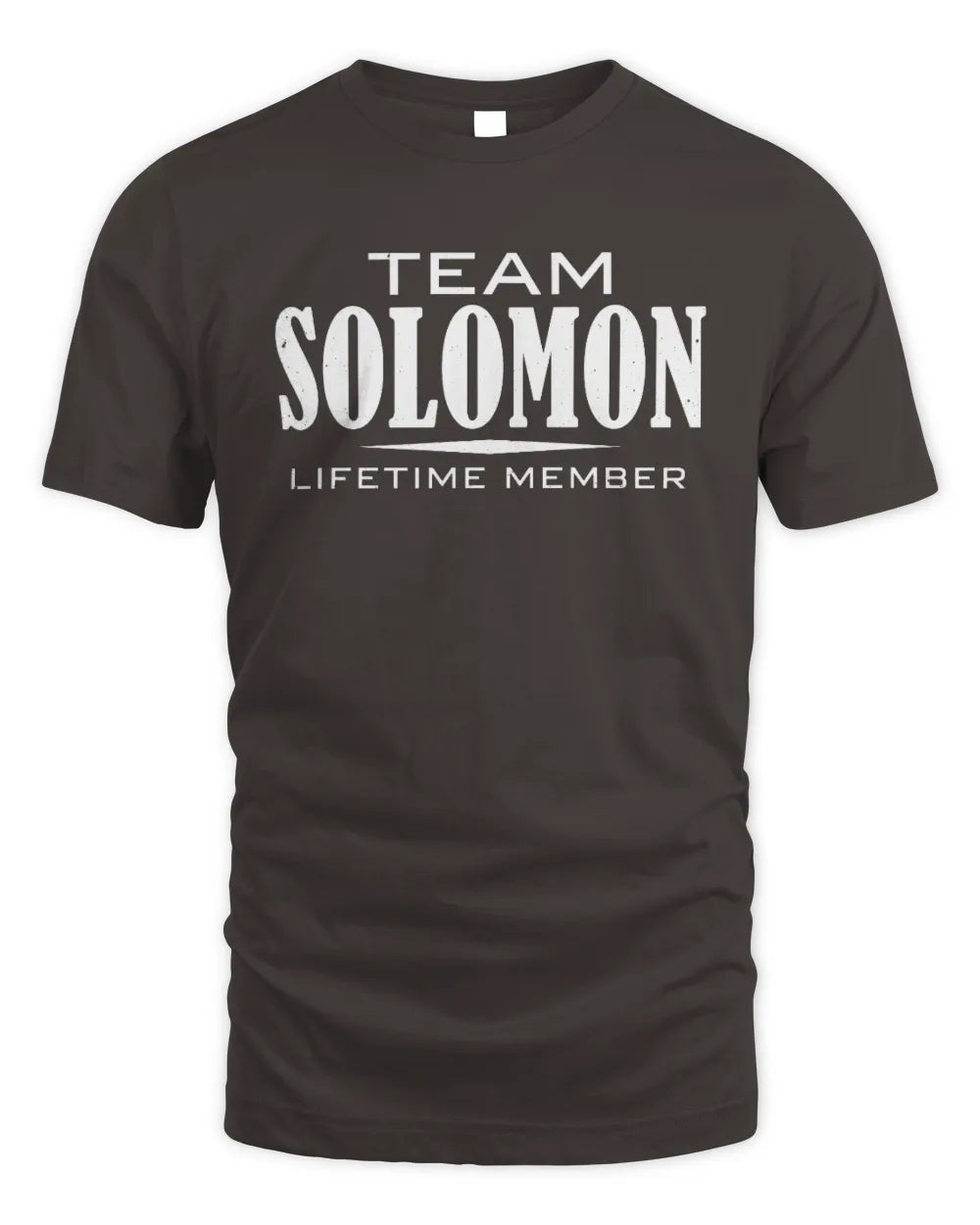 SOLOMON BL62-K4-128 - Personalized “Team NAME Lifetime Member” - Unisex Standard T-Shirt - Dark Chocolate