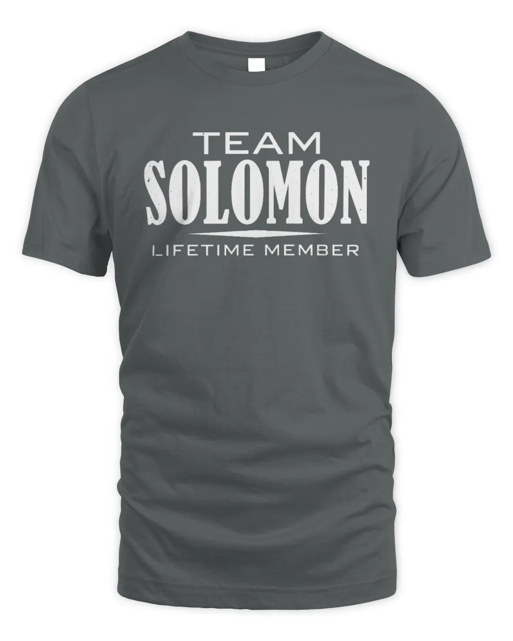 SOLOMON BL62-K4-128 - Personalized “Team NAME Lifetime Member” - Unisex Standard T-Shirt - Charcoal