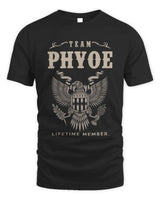 PHYOE TP06-K82 – Personalized Classic Style Apparel “Team NAME Lifetime Member” - Unisex Standard T-Shirt - Black