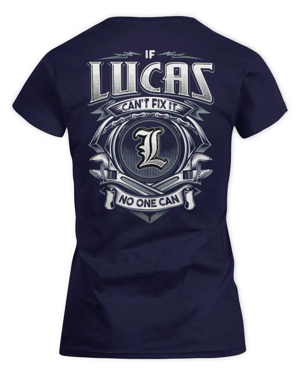 LUCAS AP81-K4-626 - Personalized Ahmed Quote Apparel “If Ahmed Can't Fix It, No One Can” - Women's Standard T-Shirt - Navy