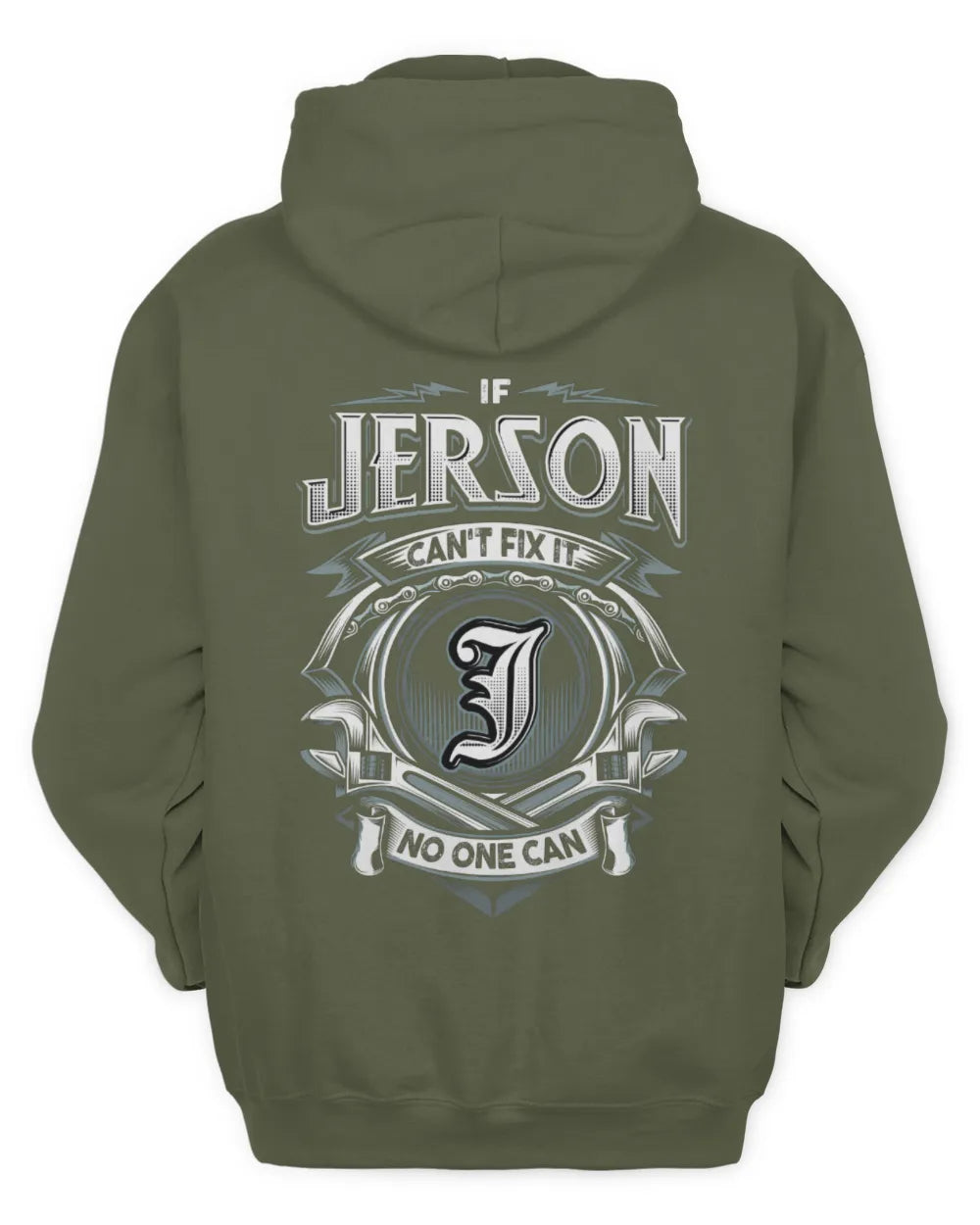 JERSON AP81-K4-626 - Personalized Ahmed Quote Apparel “If Ahmed Can't Fix It, No One Can” - Unisex Hoodie - Military Green