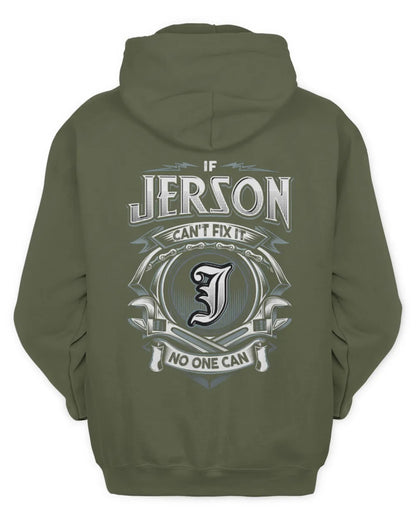 JERSON AP81-K4-626 - Personalized Ahmed Quote Apparel “If Ahmed Can't Fix It, No One Can” - Unisex Hoodie - Military Green