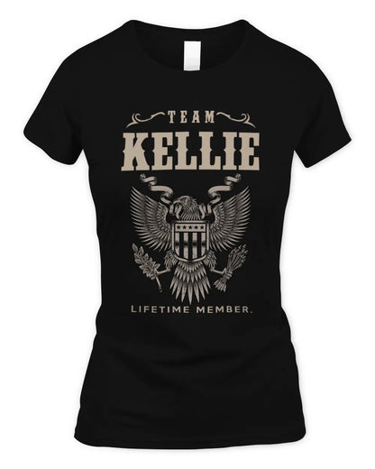 KELLIE TP06-K82 – Personalized Classic Style Apparel “Team NAME Lifetime Member” - Women's Standard T-Shirt - Black