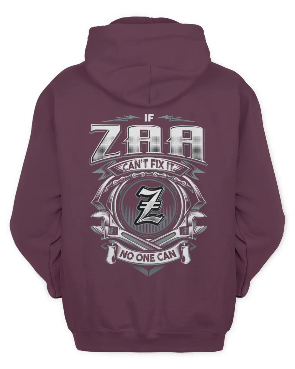 ZAA AP81-K4-626 - Personalized Ahmed Quote Apparel “If Ahmed Can't Fix It, No One Can” - Unisex Hoodie - Maroon