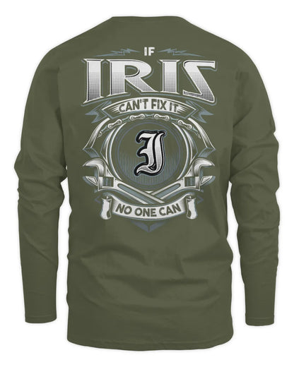 IRIS AP81-K4-626 - Personalized Ahmed Quote Apparel “If Ahmed Can't Fix It, No One Can” - Men's Long Sleeved T-Shirt - Military Green