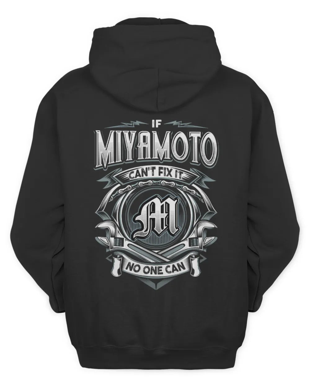 MIYAMOTO AP81-K4-626 - Personalized Ahmed Quote Apparel “If Ahmed Can't Fix It, No One Can” - Unisex Hoodie - Black