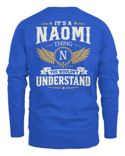 NAOMI KT06-M008 It’s a [NAME] Thing – You Wouldn’t Understand | Personalized Vintage T-Shirt - Men's Long Sleeved T-Shirt - Royal