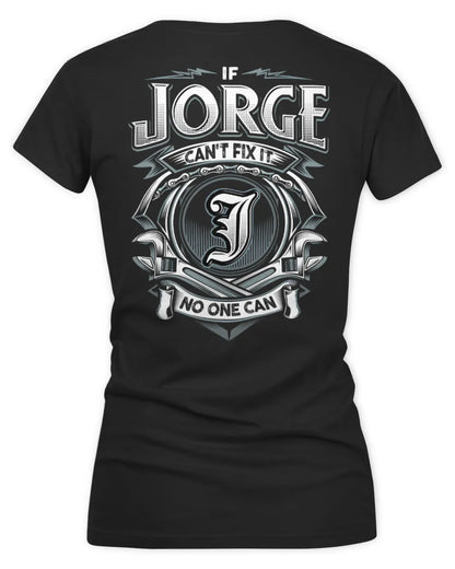 JORGE AP81-K4-626 - Personalized Ahmed Quote Apparel “If Ahmed Can't Fix It, No One Can” - Women's V-Neck T-Shirt - Black