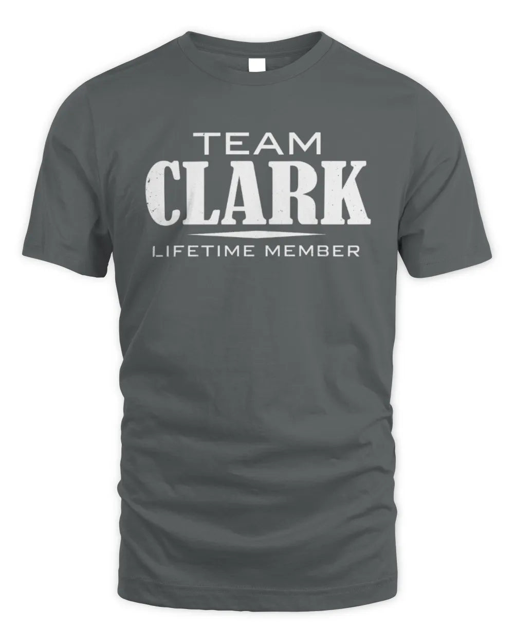 CLARK BL62-K4-128 - Personalized “Team NAME Lifetime Member” - Unisex Standard T-Shirt - Charcoal