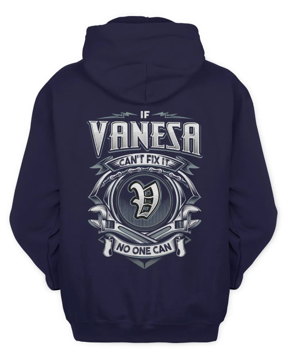 VANESA AP81-K4-626 - Personalized Ahmed Quote Apparel “If Ahmed Can't Fix It, No One Can” - Unisex Hoodie - Navy