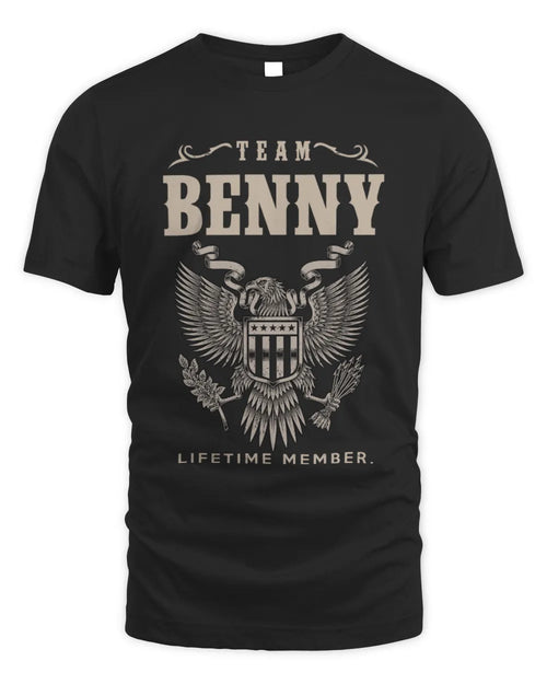 BENNY TP06-K82 – Personalized Classic Style Apparel “Team NAME Lifetime Member” - Unisex Standard T-Shirt - Black