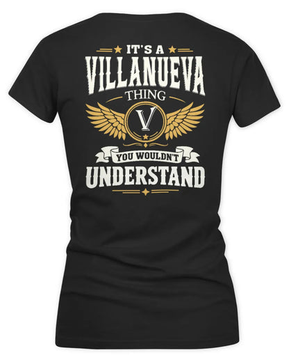 VILLANUEVA KT06-M008 It’s a [NAME] Thing – You Wouldn’t Understand | Personalized Vintage T-Shirt - Women's V-Neck T-Shirt - Black