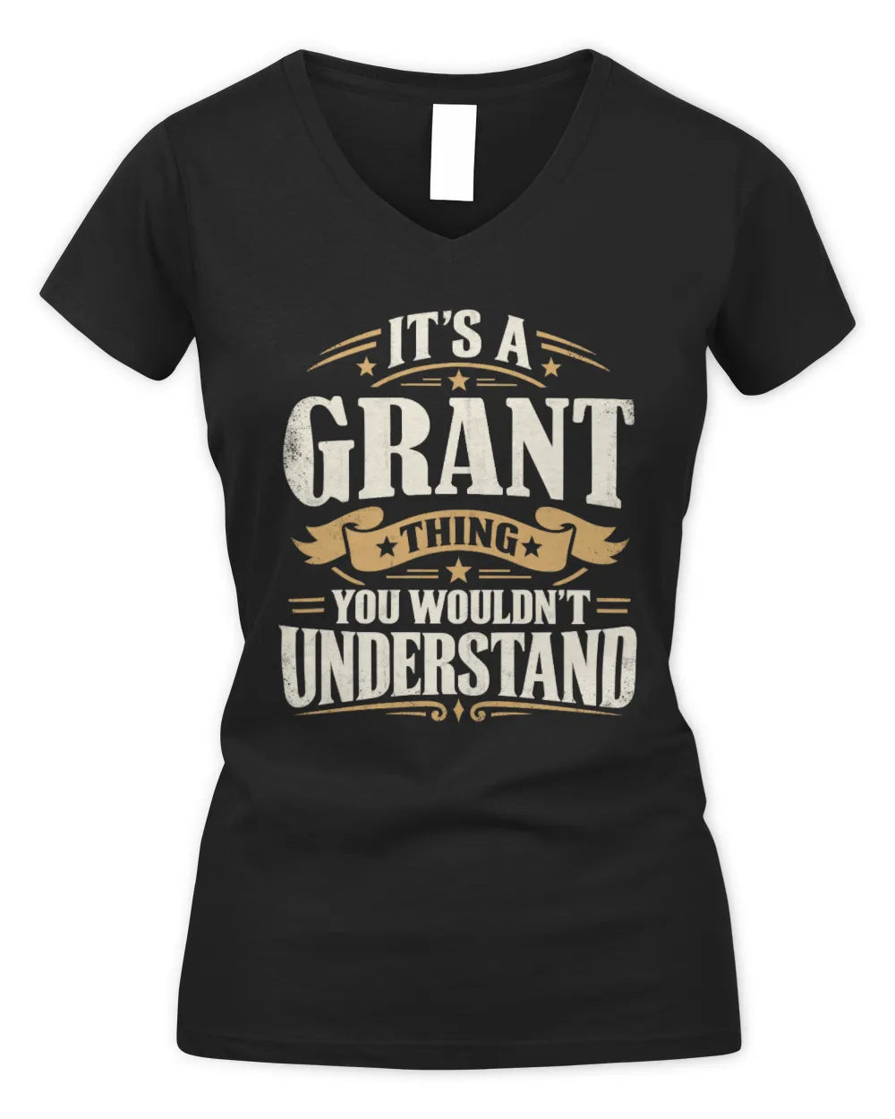 GRANT P08 TH51 - Personalized “It’s a/an [NAME] Thing – You Wouldn’t Understand” Shirt - Women's V-Neck T-Shirt - Black