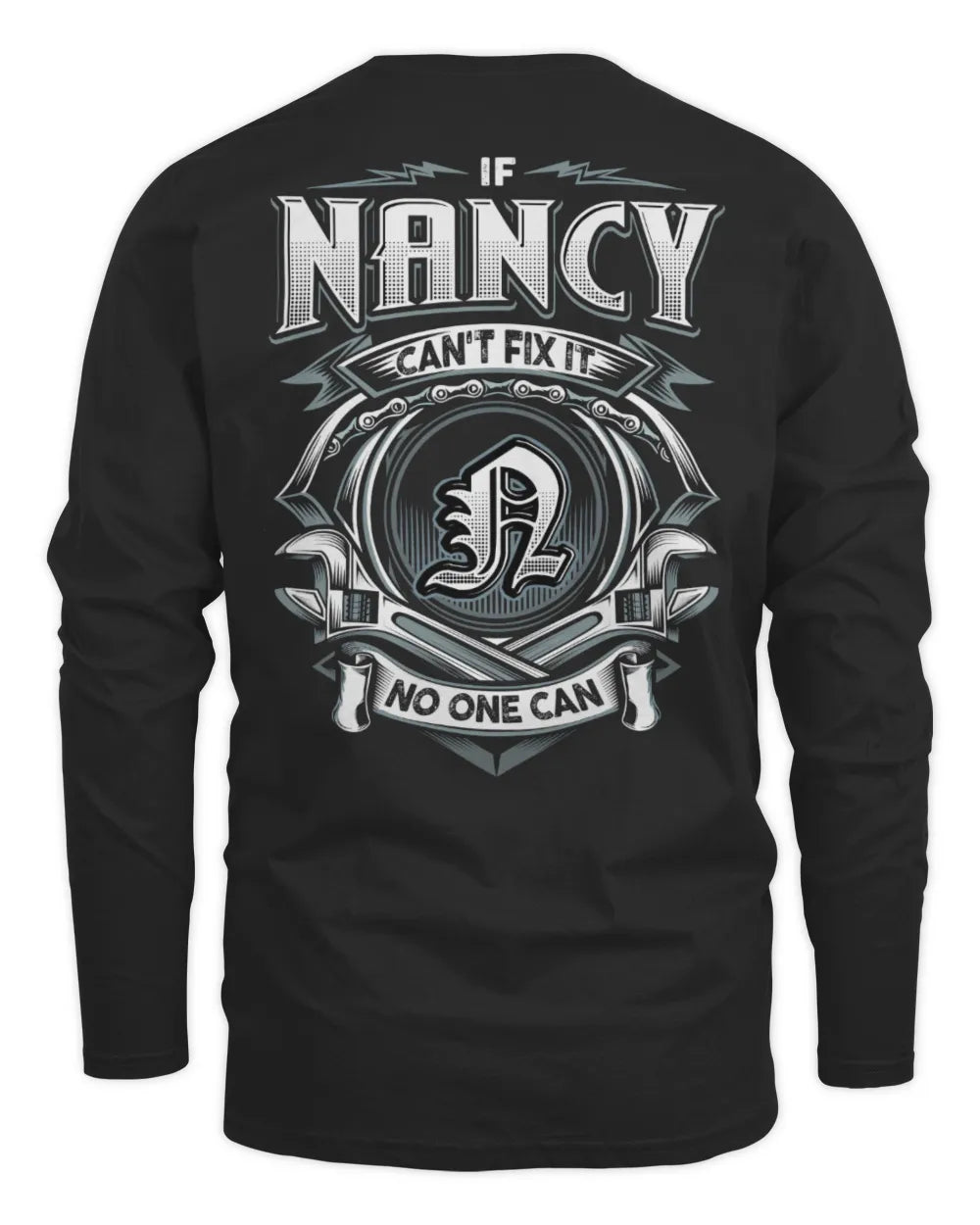 NANCY AP81-K4-626 - Personalized Ahmed Quote Apparel “If Ahmed Can't Fix It, No One Can” - Men's Long Sleeved T-Shirt - Black