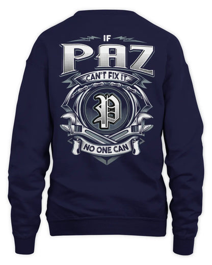 PAZ AP81-K4-626 - Personalized Ahmed Quote Apparel “If Ahmed Can't Fix It, No One Can” - Unisex Sweatshirt - Navy