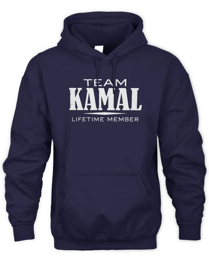KAMAL BL62-K4-128 - Personalized “Team NAME Lifetime Member” - Unisex Hoodie - Navy