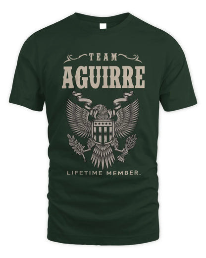 AGUIRRE TP06-K82 – Personalized Classic Style Apparel “Team NAME Lifetime Member” - Unisex Standard T-Shirt - Forest Green