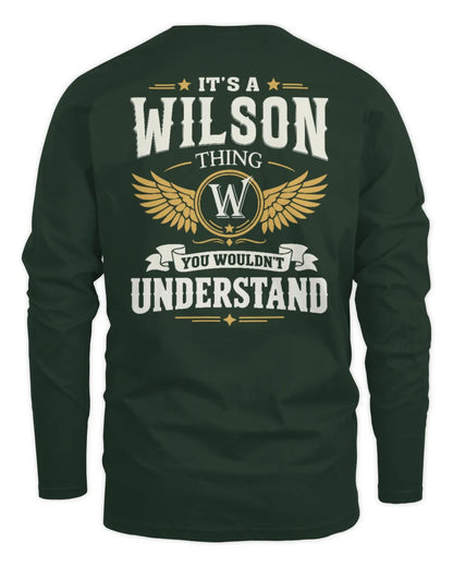 WILSON KT06-M008 It’s a [NAME] Thing – You Wouldn’t Understand | Personalized Vintage T-Shirt - Men's Long Sleeved T-Shirt - Forest Green