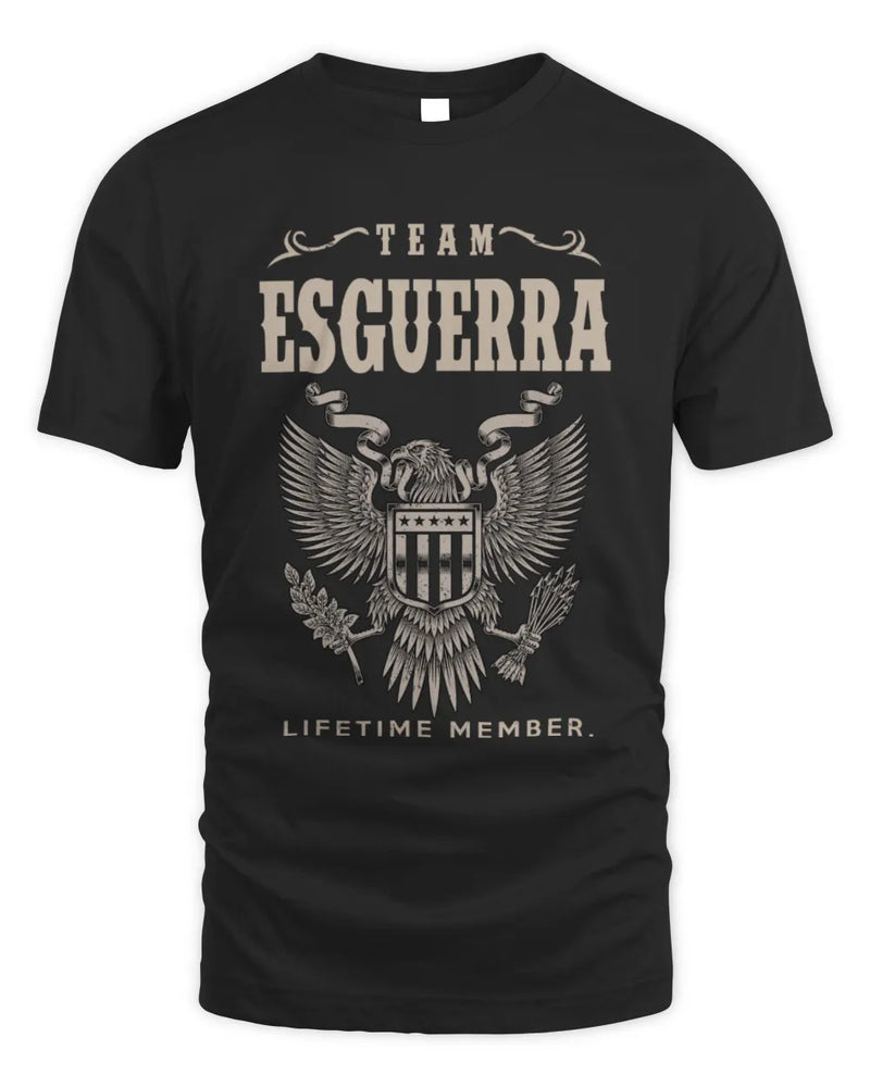 ESGUERRA TP06-K82 – Personalized Classic Style Apparel “Team NAME Lifetime Member” - Unisex Standard T-Shirt - Black