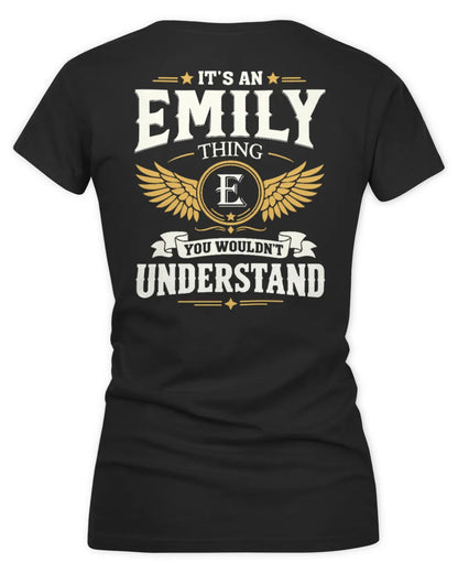 EMILY KT06-M008 It’s a [NAME] Thing – You Wouldn’t Understand | Personalized Vintage T-Shirt - Women's V-Neck T-Shirt - Black