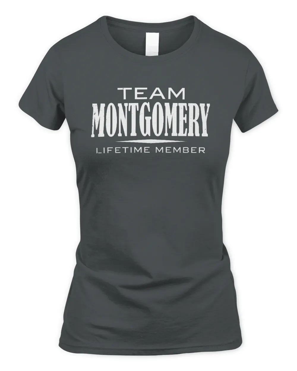 MONTGOMERY BL62-K4-128 - Personalized “Team NAME Lifetime Member” - Women's Standard T-Shirt - Charcoal